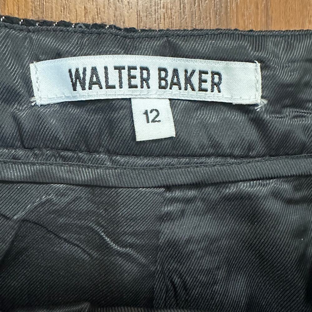 Walter Baker Black Tyler Pant, Sparkle Tweed,‎ Cropped, Holiday,  Size 12 NWOT - Picture 10 of 12